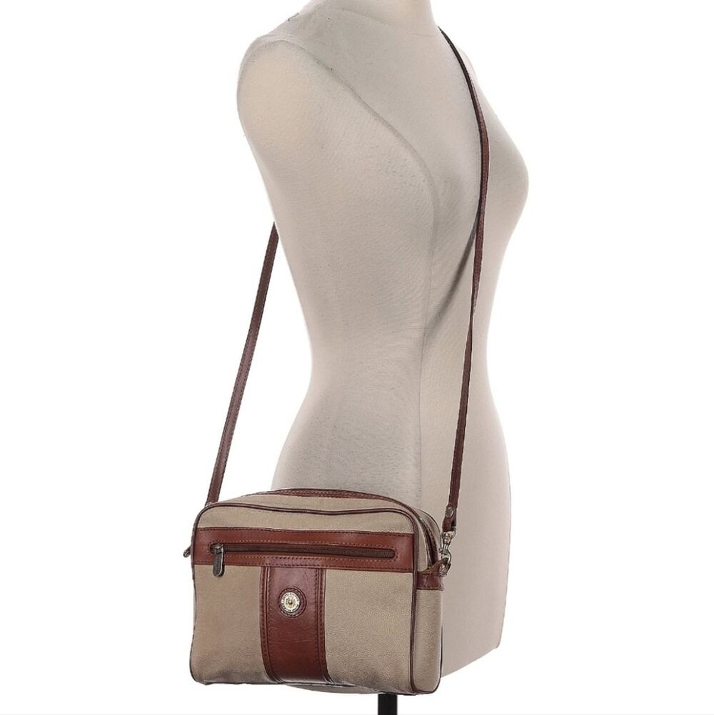 Pierre Balmain Vintage Shagreen Tan Camera Bag